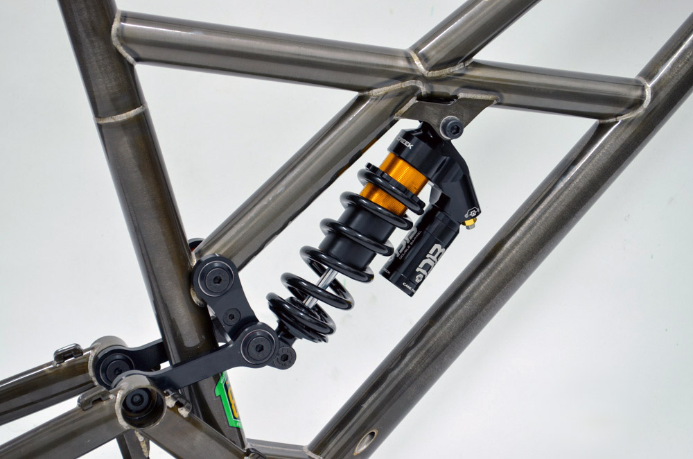 steel full suspension mtb frame